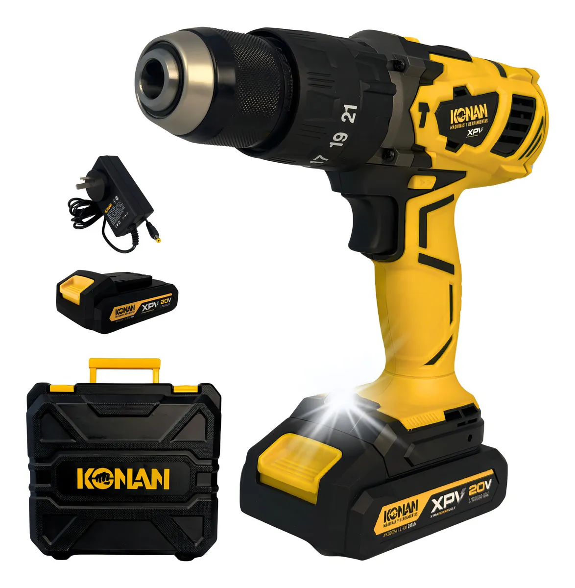 taladro de impacto a bateria konan