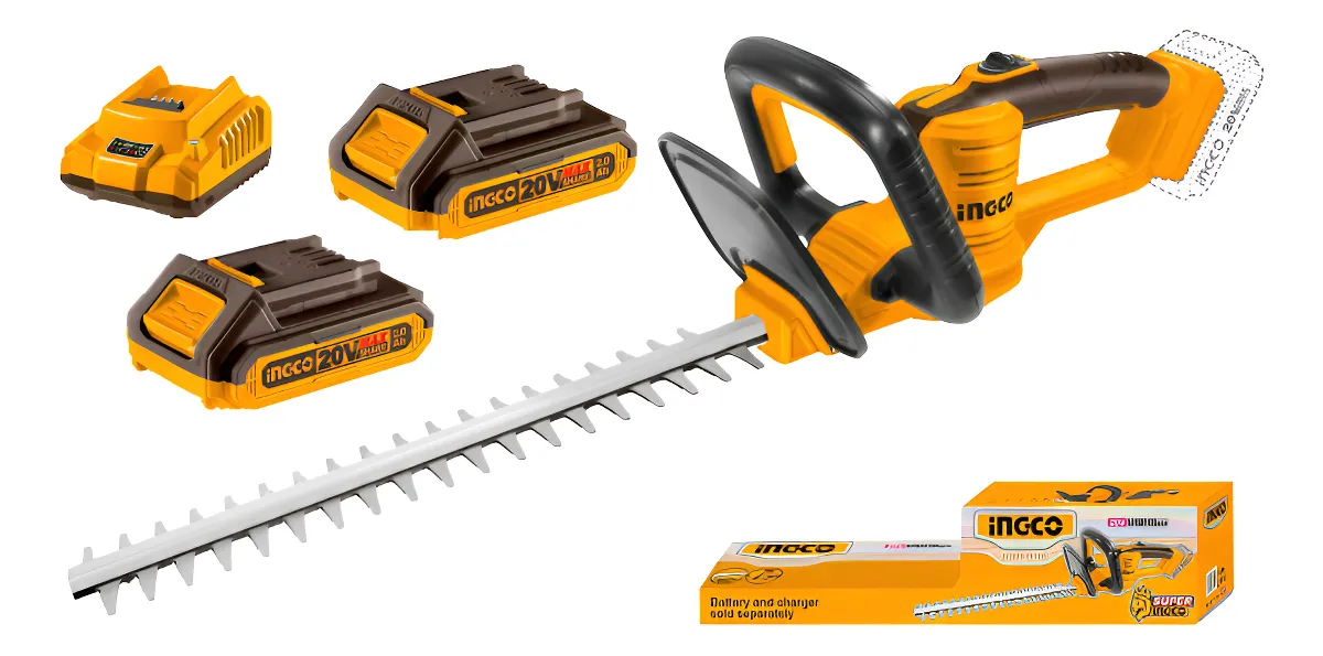 Cortacerco+2 baterias2.0.h+cargador ingco